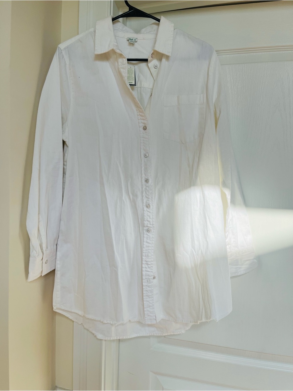 NWT Aerie White Button-Up Shirt Dress